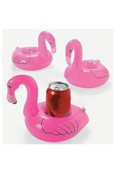 TEC Havuzda Şişme İçeçek Bardak Tutacak Flamingo
