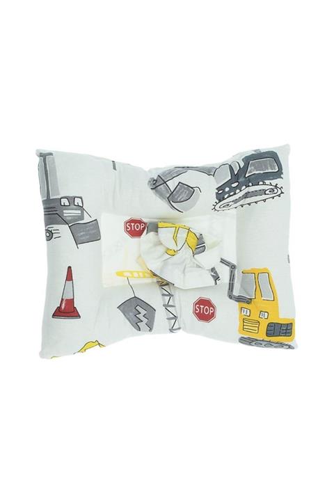 anakuzusu Erkek Bebek İnşaat Makinası Desenli Bileklikli Emzirme Yastığı