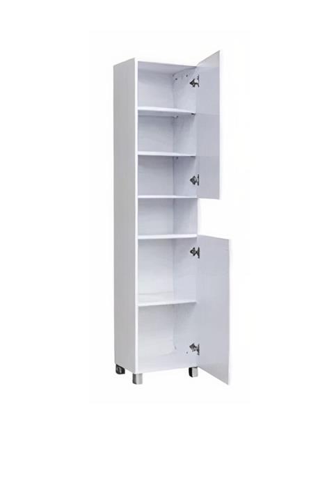 Yeni Vitrin %100 Mdf Banyo Boy Dolabı 2 Kapaklı 6 Raflı 180 Cm