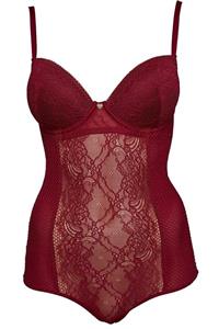 Pierre Cardin Kadın Bordo 4574 Estee Balenli Destekli Bodysuit