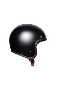 AGV Kask/x70 Solıd Mat Blk/gold Kapalı Retro Motosiklet Kaskı