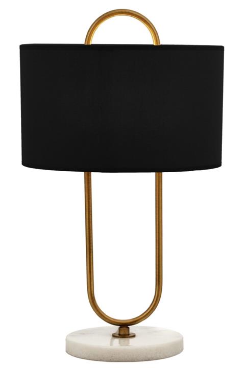 Avonni Avonnı Ml-9112-1e Eskitme Kaplama Masa Lambası E27 Metal Kumaş 30x55 Cm