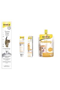 Gimcat Taurine Paste Kalp Ve Göz Sağlığı Destekleyici 50gr +Kedi Macunu 20gr +Kedi Pudingi 150 Gr