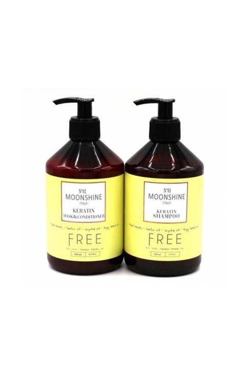 MOONSHINE Keratin Saç Şampuan + Krem 500 ml 2'li Set 8680348119941