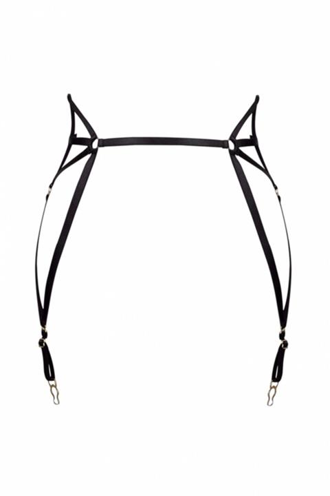 The She Deri İç Giyim Çok Seksi Lastik Jartiyer Harness - Apft153