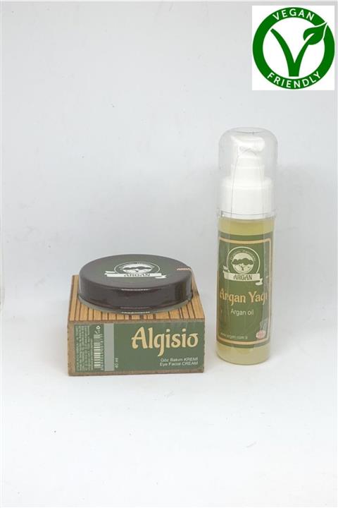 ARGAN NATUREL KOZMETİK Argan Anti-aging Yaşlanma Karşıtı Vegan Organik Kolajen Göz Ve Yüz Krem Yağ Bakım Seti 30ml 40ml