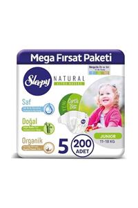 Sleepy Natural Bebek Bezi 5 Numara Junior 200 Adet