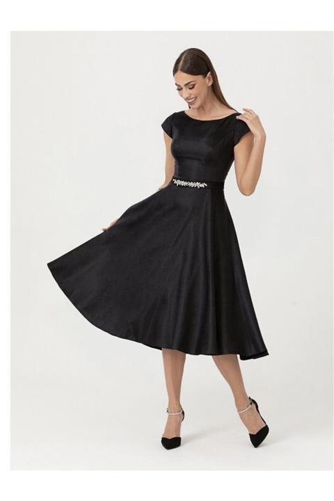 İlmio Abiye 08246 Midi Abiye Elbise