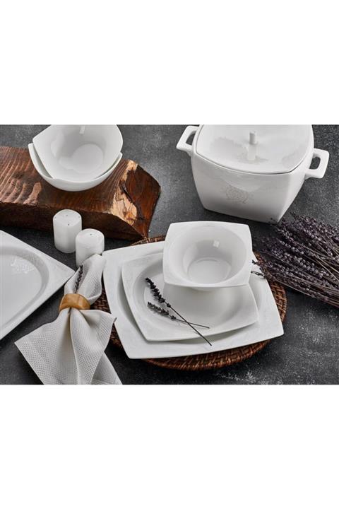 Aryıldız 45001 Bone Square 60 Parça Yemek Takımı