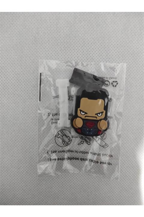 özaytasarım Superman Figürü Usb-şarj Kablo Koruyucu