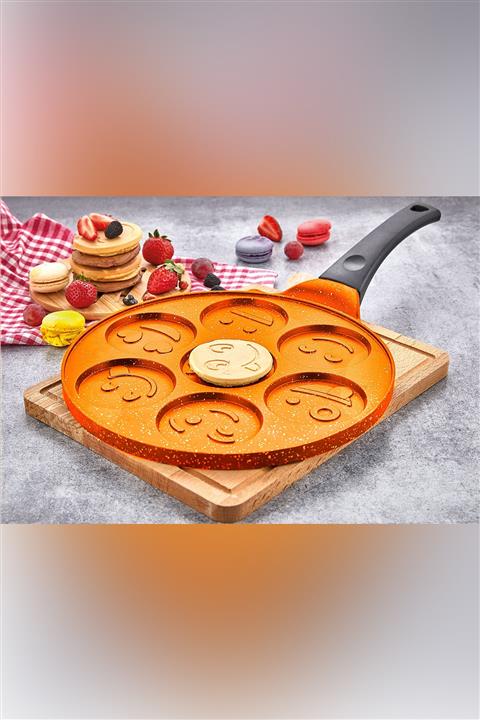 PoloChef Polo Chef Emoji 26 Cm Granit Pankek Mücver Tava Bakır