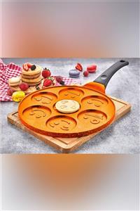 PoloChef Polo Chef Emoji 26 Cm Granit Pankek Mücver Tava Bakır