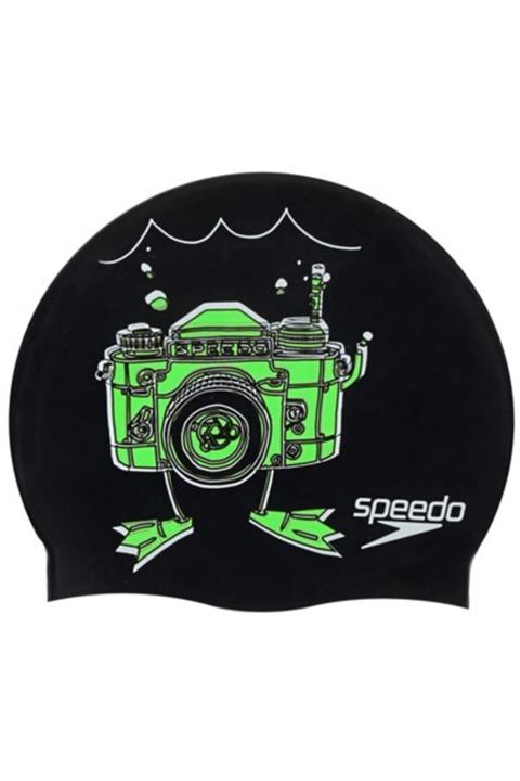 SPEEDO Çocuk Bonesi (siyah/yeşil)
