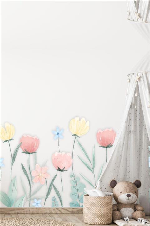 MSticker Bahar Çiçekleri Sticker Seti-çocuk Bebek Odası Duvar Sticker
