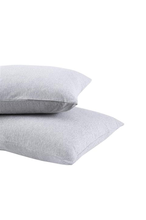 ayhan home ev tekstili Açık Gri Pamuklu 2'li Yastık Kılıfı 50x70 Cm