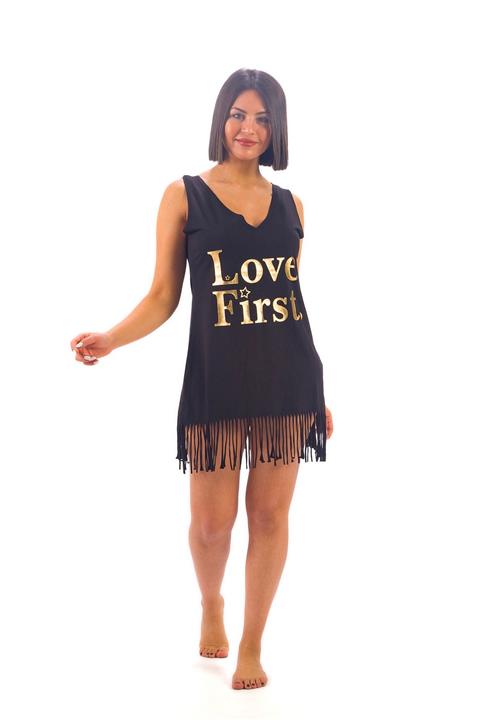 Howin Kadın Siyah Püsküllü Plaj Elbisesi 61808857