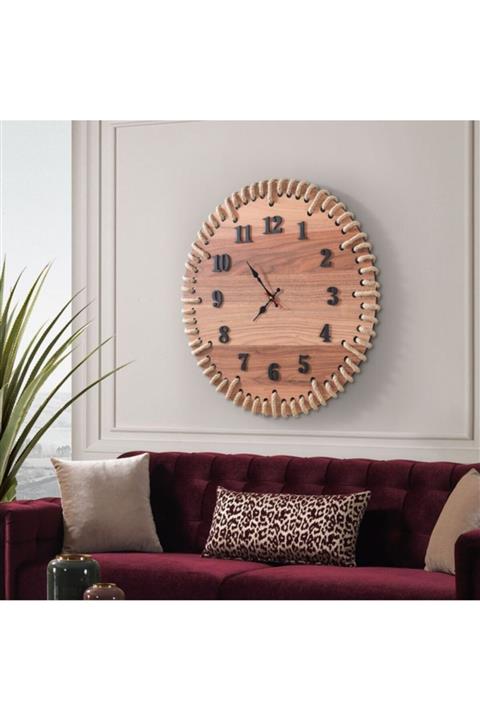 Onurdesign Ahşap Dekoratif Büyük Duvar Saati(60*60 Cm)