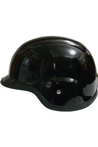 Tex Kask Chopper Nazi Pro Helmets Parlak Siyah Yarım Açık Kask