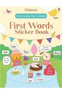 Usborne Get Ready For School First Words Sticker Book Hannah Wood