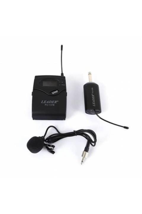 Leader Kablosuz Şarjlı Uhf Profesonel Yaka Mikrofon Pu-137b