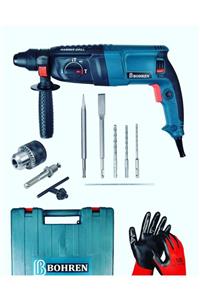 BOHREN 3000 Watt Kırıcı Delici Metal Dişli Şanzuman Hilti 5 Uç Hammer Drill