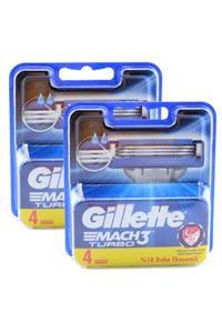 Gillette Tıraş Bıçağı Mach-3 Turbo 8 Li