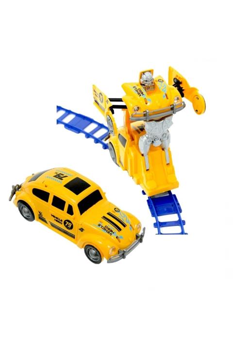 Burnis Toy Yılbaşı Robot Track Raylı Pilli Robota Dönüşen Araba Kampanya