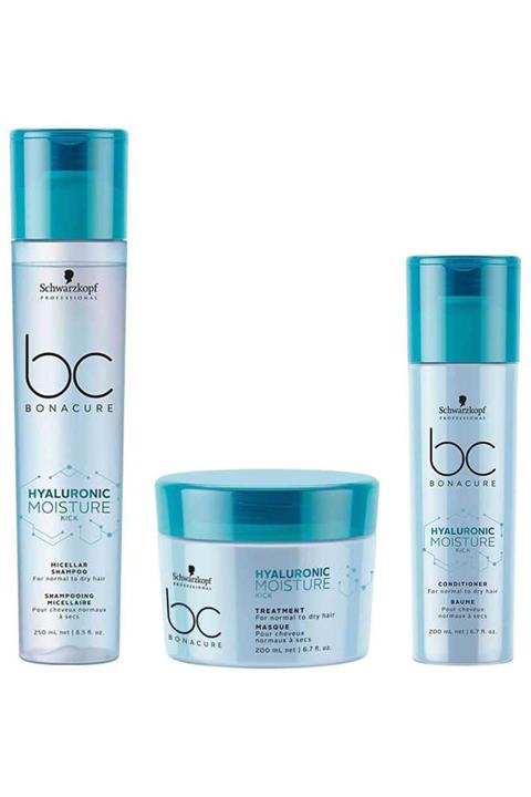 SCHWARZKOPF HAIR MASCARA BC Hyaluronic Nem Yükleme Şampuanı 250 ml + Maske 200 ml + Krem 200 ml 4045787421048