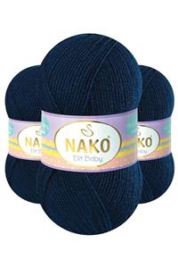 NAKO Elit Baby 10094 (Navy) Anti-pilling El Örgü Ipi/yünü 1 Adet