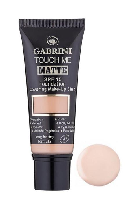 Gabrini Mat Fondöten 3in1 Touch Me1