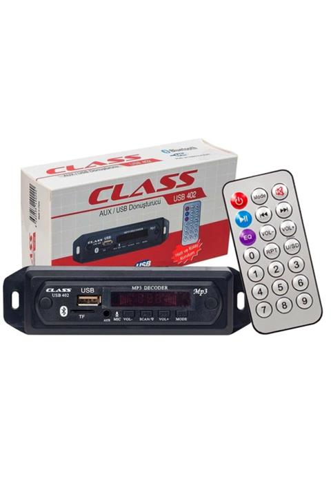 Class Usb-402 Bluetooth/aux Usb/sd/mmc Mıkrofonlu Kumandalı Oto Teyp Çevirici Dijital Player