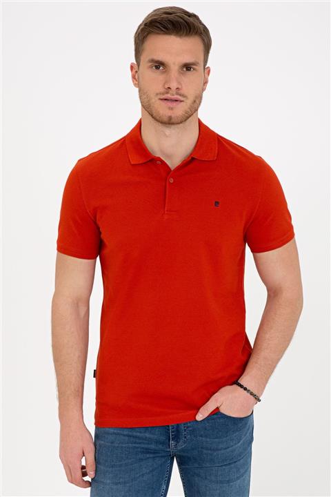 Pierre Cardin Kiremit Slim Fit Basic Polo Yaka T-Shirt