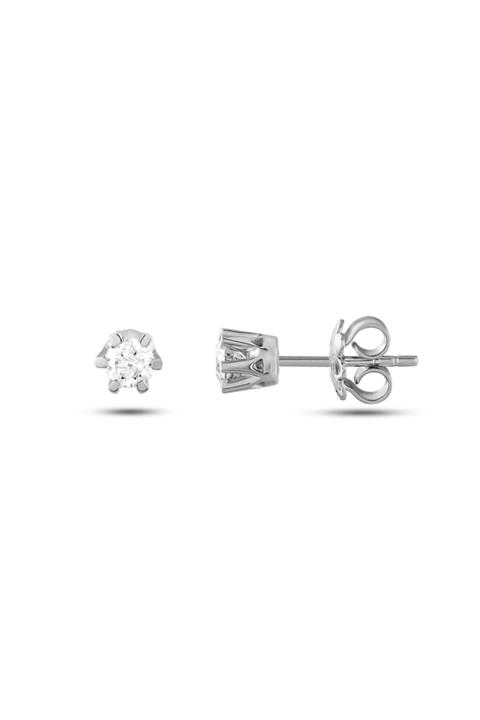 Barok Diamond Pırlanta Tektaş Küpe 0.48 Ct. F Sı Hrd Sertifikalı
