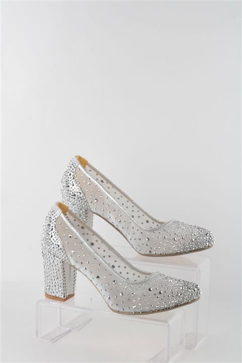 TOPUKLA 04 Tül Taşlı Ayakkabı