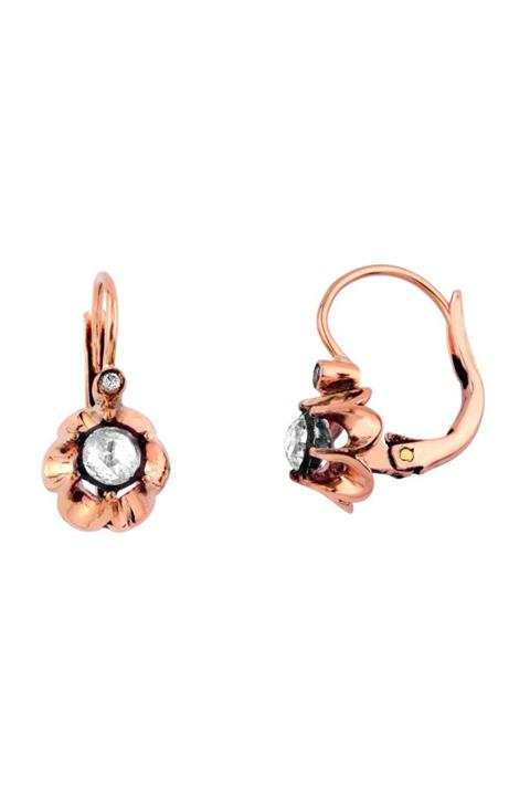 Iryum 0.36 Karat Etekli Tektaş Küpe Ee284