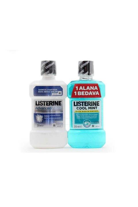 Listerine Gargara Listerine Advanced White 500 Cool Mint 250ml Ağız Bakım Suyu