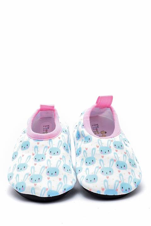 First Step Tavşan Baskılı Havuz Ve Deniz Ayakkabısı F-712