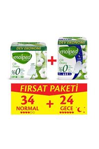 Molped Pure&Soft Normal 34 Adet + Gece 24 Adet Fırsat Paketi