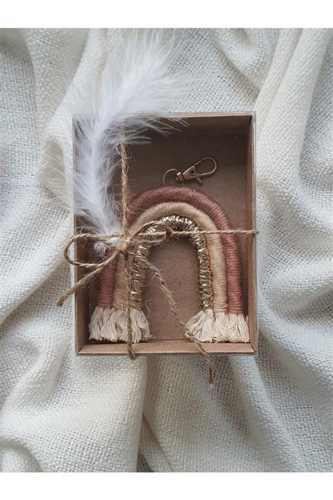 Atelier D.D Kutulu Makrome Gökkuşağı Anahtarlık