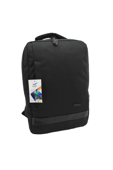 Athletic Time Siyah 15.6 Inç Laptop Sırt Çantası Su Geçirmez Kumaş 192-1
