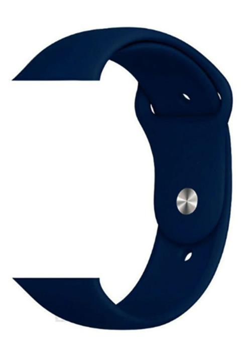 Apple Watch 1 2 3 4 5 6 Se 44 Mm Silikon Ayarlanabilir Kordon Blue Cobalt + Popsocket