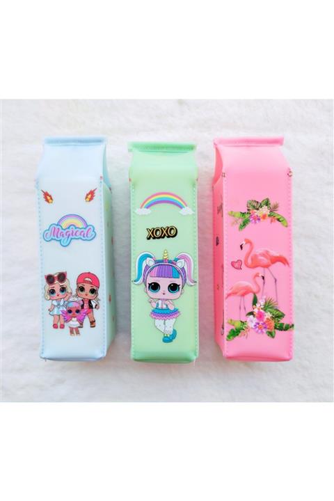 Pembe Çarşı Süt Kutusu Tasarımlı Kalemlik Yeşil 1 Adet