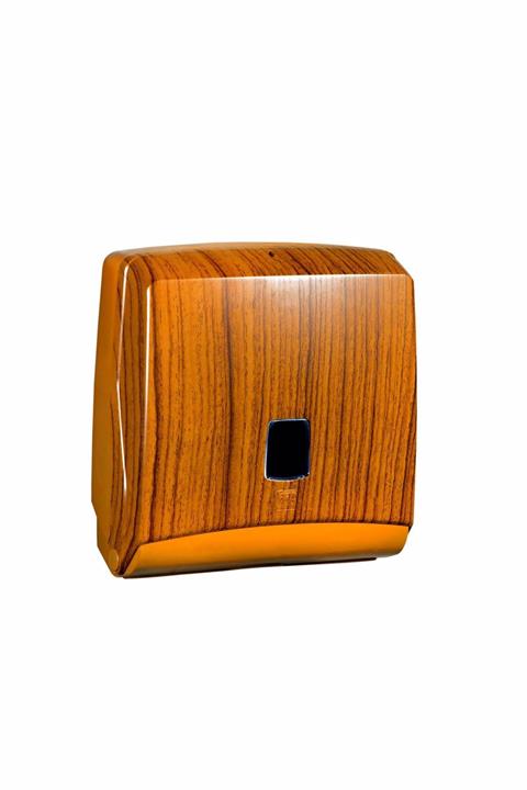 KGGOLDPAPER Frl 9342 Ahşap Renk 300'lü Z Katlama Kağıt Havlu Dispenseri Aparatı