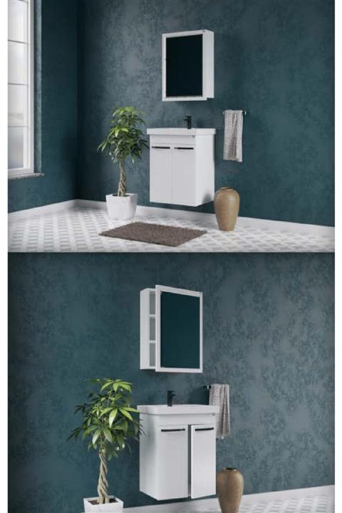 HCR Aras Banyo Dolabı 50 Cm Set