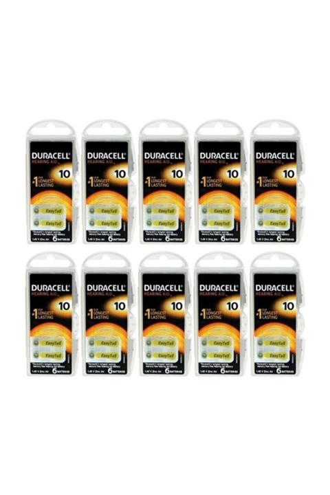 Duracell Işitme Cihazı Pili 10 Numara 60'lı