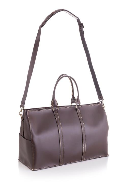 DaphneSandals Kadın Kahverengi El Yapımı Hakiki Deri Seyahat Çantası 20232