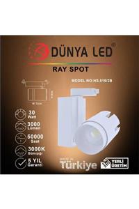 DÜNYA LED Hs.515/3b 30w Cob Led Ray Spot Beyaz 3000k Günışığı