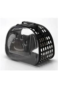 Petsiva Patili Şeffaf Kedi Köpek Taşıma Çantası 42 X 26 X 35 Cm Siyah