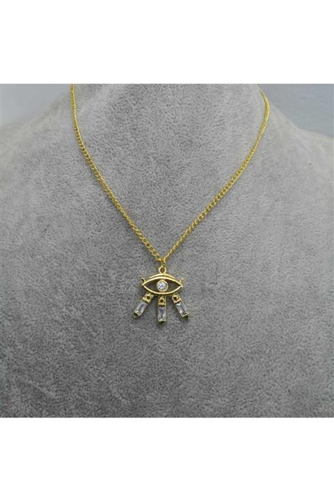 Fugusugu Ra'nın Gözü Ve Işığı Temalı Gold Renk Zincirli Choker