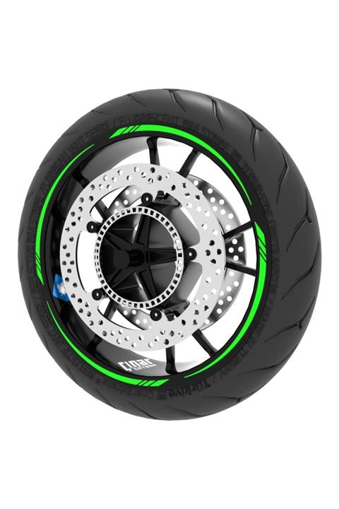 Çınar Extreme Floresan Yeşil 4 Parçalı Keskin Jant Şeridi Sticker